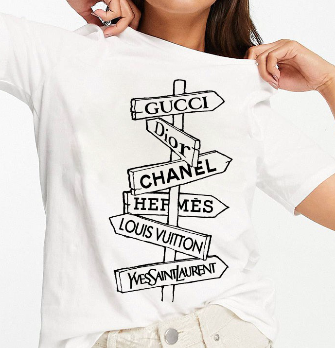 Gucci Dior Chanel Louis Vuitton Graphic T-Shirt