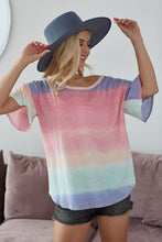 Load image into Gallery viewer, MULTI COLORED OMBRE FLARED SLEEVE TOP
