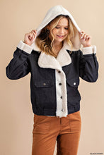 Load image into Gallery viewer, Faux Fur and Suede Denim Jacket
