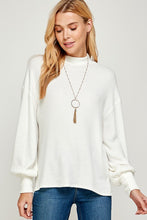 Load image into Gallery viewer, BRUSHED RIB MOCK NECK SWEATER
