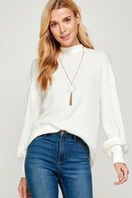 Load image into Gallery viewer, BRUSHED RIB MOCK NECK SWEATER
