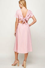 Load image into Gallery viewer, Linen Open Back Midi dress

