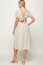 Load image into Gallery viewer, Linen Open Back Midi dress
