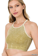 Load image into Gallery viewer, VINTAGE WASH RIBBED SEAMLESS CAMI CROP
