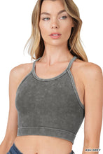 Load image into Gallery viewer, VINTAGE WASH RIBBED SEAMLESS CAMI CROP
