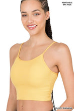 Load image into Gallery viewer, Ribbed Seamless Cropped Cami with Bra Pads
