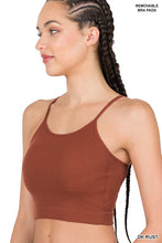 Load image into Gallery viewer, Ribbed Seamless Cropped Cami with Bra Pads
