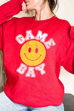 Load image into Gallery viewer, GAME DAY HAPPY FACE SWEATSHIRT
