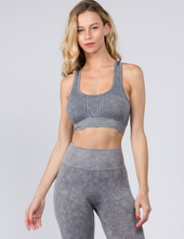 Load image into Gallery viewer, STONE WASHED LEGGINGS- GRAY
