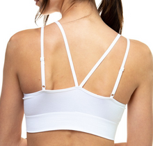 Load image into Gallery viewer, ACTIVE STRAPPY CRISS CROSS DESIGN SPORTS BRA- WHITE
