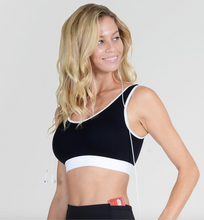 Load image into Gallery viewer, LOOP BACK SPORTS BRA - BLACK
