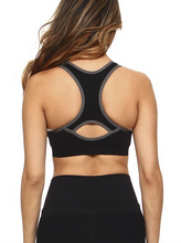Load image into Gallery viewer, SPORTS BRA WITH BACK CUT OUT DETAIL- BLACK
