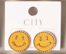 Load image into Gallery viewer, SMILES FOR DAYS COLORED STUD POST EARRINGS - 3 COLORS
