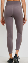 Load image into Gallery viewer, PERFORATED PANEL HIGHWAIST PERFORMANCE LEGGINGS- M. MOCHA
