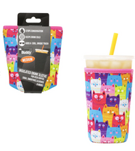 Load image into Gallery viewer, BREW BUDDY ICED COFFEE SLEEVE- CAT LOVER PRINT
