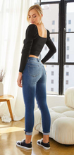 Load image into Gallery viewer, High Rise Button Fly Ankle Skinny Kan Can Jeans
