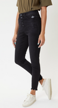Load image into Gallery viewer, KAN CAN High Rise Hem Detail Super Skinny- BLACK
