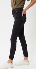 Load image into Gallery viewer, KAN CAN High Rise Hem Detail Super Skinny- BLACK
