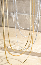 Load image into Gallery viewer, Satin Brass Metal Snake Chain Necklace
