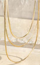 Load image into Gallery viewer, Satin Brass Metal Snake Chain Necklace
