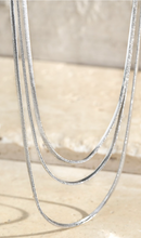 Load image into Gallery viewer, Satin Brass Metal Snake Chain Necklace
