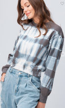 Load image into Gallery viewer, TIE DYE CROPPED FRENCH TERRY SWEATSHIRT
