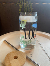 Load image into Gallery viewer, VOGUE COLOR CHANGE GLASS CUP WITH STRAW
