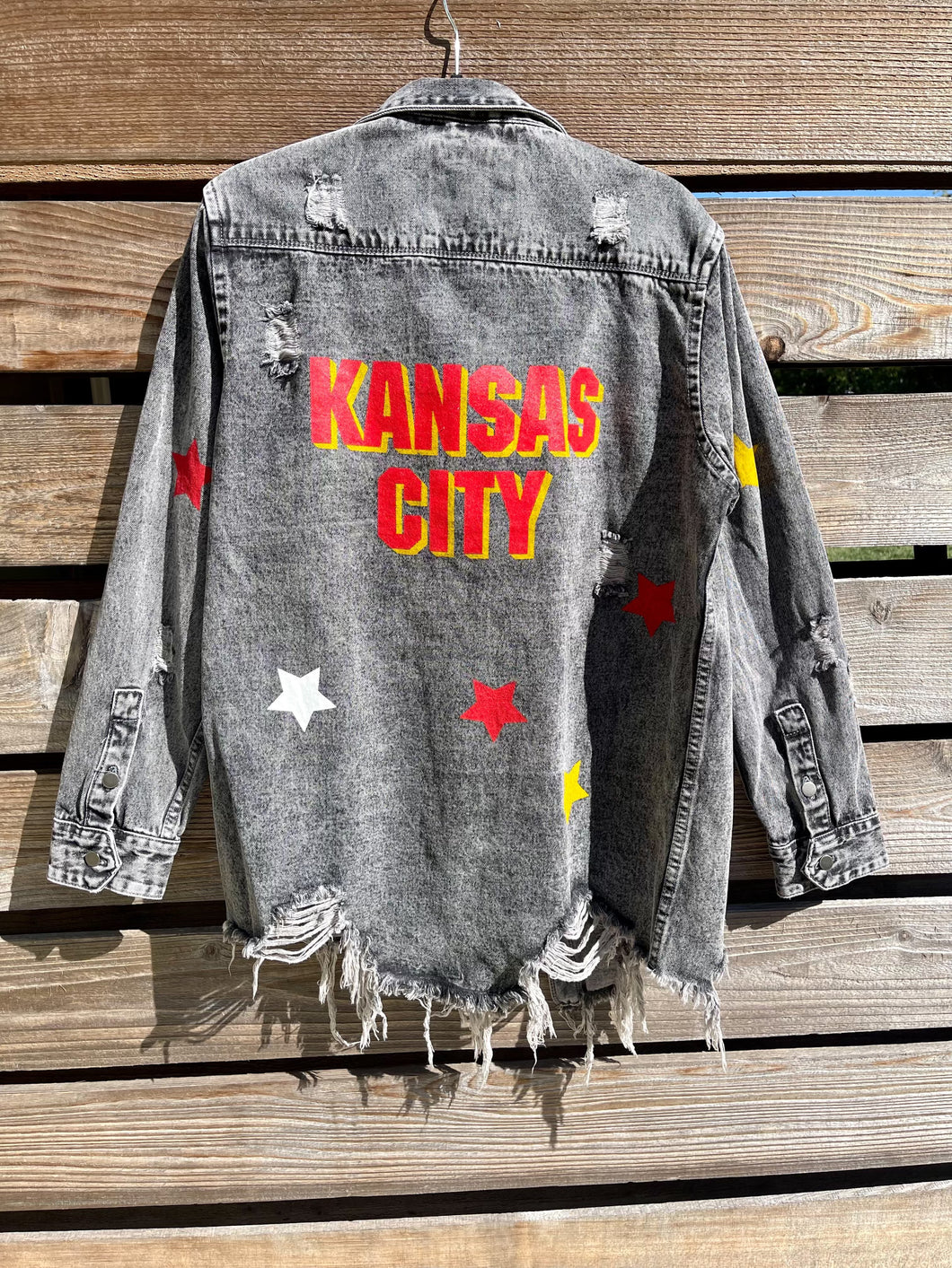 Kansas City Team Spirit Ultimate Shacket- Gray wash